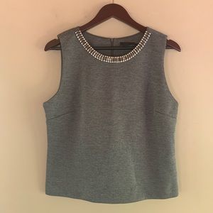 Cynthia Rowley grey sleeveless top